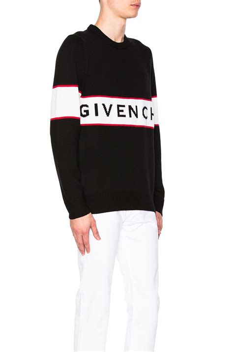 givenchy logo-striped wool sweater black|Givenchy Logo.